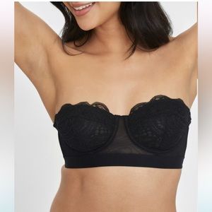 NWT Lively Lace Strapless Bra - Size 36B with adjustable/removable straps- black